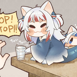 This is a pixiv picture whose title is 🦈🐈😈.