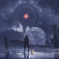 This is a pixiv picture whose title is God's War.