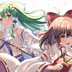 This is a pixiv picture whose title is ２巫女.