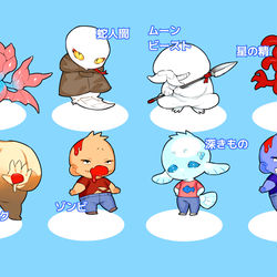 This is a pixiv picture whose title is 【TRPGアイコン】神話生物.
