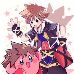 This is a pixiv picture whose title is ソラとカービィ.