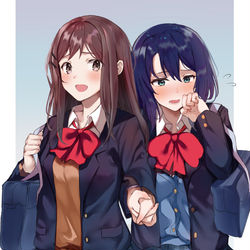 This is a pixiv picture whose title is 安達としまむら.