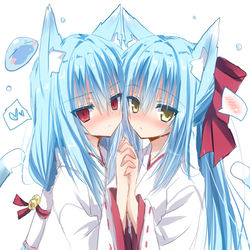 This is a pixiv picture whose title is ケモミミ巫女リムル様&智慧之王様.