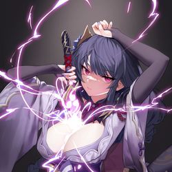 This is a pixiv picture whose title is 原神 雷電将軍.