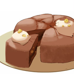 This is a pixiv picture whose title is 栗ガトーショコラ.