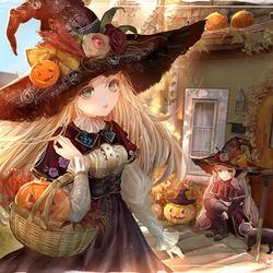 This is a pixiv picture whose title is おばけかぼちゃの町.