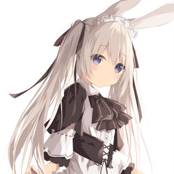 This is a pixiv picture whose title is うさみみメイド.