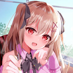 This is a pixiv picture whose title is 「はい、あーん♡」.