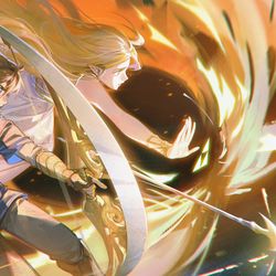 This is a pixiv picture whose title is 三角力量与光之弓.