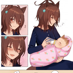 This is a pixiv picture whose title is 人妻タキオン….
