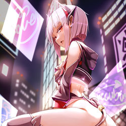 This is a pixiv picture whose title is 夜道サキュバス.