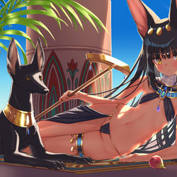 This is a pixiv picture whose title is アヌビス神の少憩.
