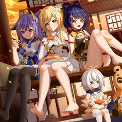 This is a pixiv picture whose title is 原神一周年快乐.