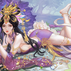 This is a pixiv picture whose title is 【三国杀】蔡夫人.