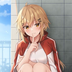 This is a pixiv picture whose title is 「一緒にサボっちゃおうか」.