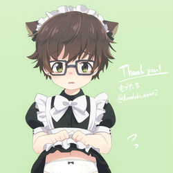 This is a pixiv picture whose title is ［pixivリクエスト］メイド服の男の子.