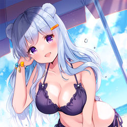 This is a pixiv picture whose title is 泳ぎが苦手な先輩と海デート【2】.