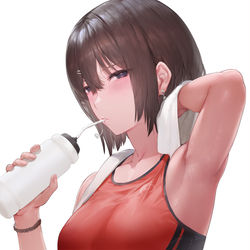 This is a pixiv picture whose title is 陸上JK.