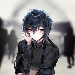 This is a pixiv picture whose title is 「  いつ来るのかな...  」.