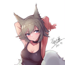 This is a pixiv picture whose title is 灰毫 摸鱼.