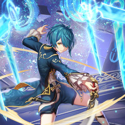 This is a pixiv picture whose title is 行秋誕！.