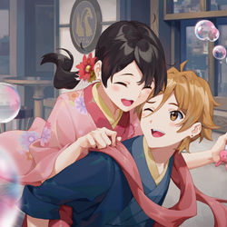 This is a pixiv picture whose title is たまこラブストーリー.