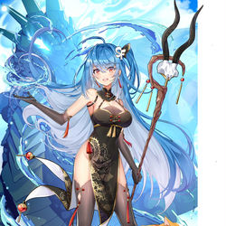 This is a pixiv picture whose title is 菠萝包轻小说看板娘.