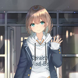 This is a pixiv picture whose title is 制服パーカー.
