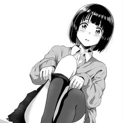 This is a pixiv picture whose title is モノクロ練集.