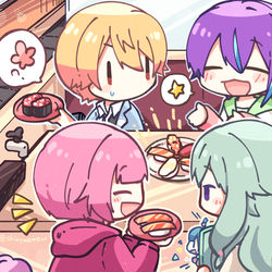 This is a pixiv picture whose title is ワンダショxおすし！　＋a.
