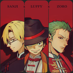 This is a pixiv picture whose title is 三人组.