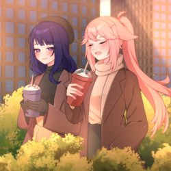 This is a pixiv picture whose title is modern AU.