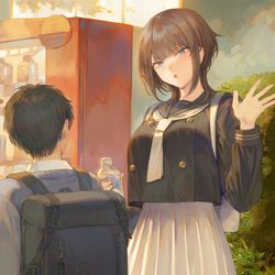 This is a pixiv picture whose title is 「やほー」.