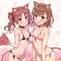 This is a pixiv picture whose title is みこくろにゃん.