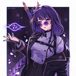 This is a pixiv picture whose title is Raiden Shogun.