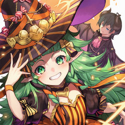This is a pixiv picture whose title is 【FE】ハロウィンソティス【ヒーローズ】.