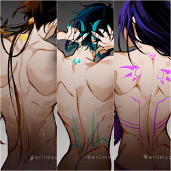 This is a pixiv picture whose title is Archon's backs.