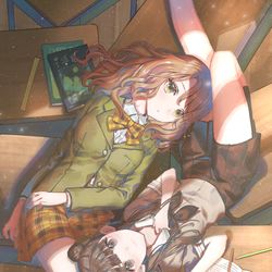 This is a pixiv picture whose title is BLUE REFLECTION TIE.