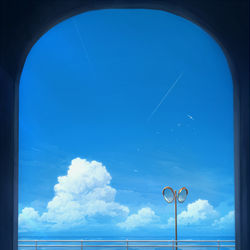 This is a pixiv picture whose title is 青の記憶.