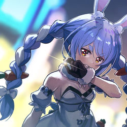 This is a pixiv picture whose title is ジャッジアイズぺこーら.