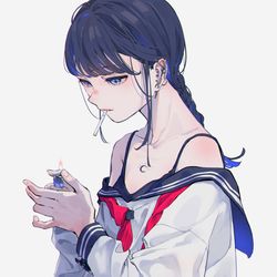 This is a pixiv picture whose title is たばこ.