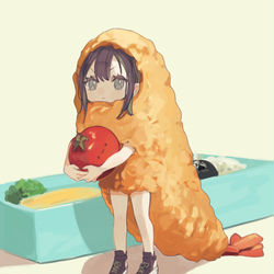 This is a pixiv picture whose title is トマト強奪エビフライ.