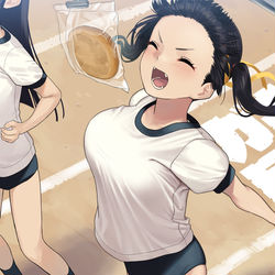 This is a pixiv picture whose title is ガキ巨乳💢69.