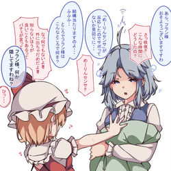 This is a pixiv picture whose title is 何かを察した咲夜さん.