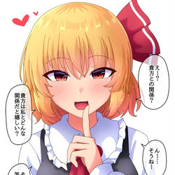 This is a pixiv picture whose title is ルーミアとの関係.