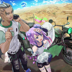 This is a pixiv picture whose title is 「死亡的観測」ジャケットイラスト.