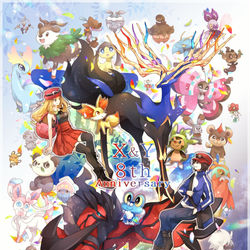 This is a pixiv picture whose title is XY8周年.