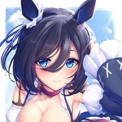 This is a pixiv picture whose title is ちょっと前傾したらもうこぼれそうな乳すき.