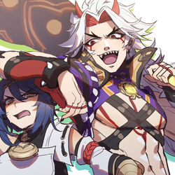 This is a pixiv picture whose title is KUJOU&ITTO.