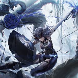 This is a pixiv picture whose title is 奇襲.